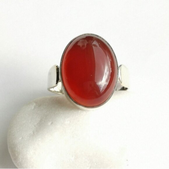 Other Jewelry - Sterling Silver Carnelian ring size 9.5 Unisex design